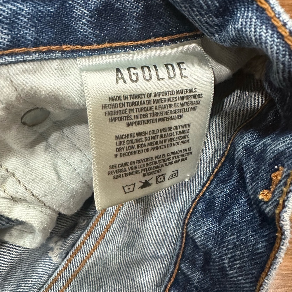 Agolde Blue Jean Shorts Distressed size 26 - Picture 5 of 6